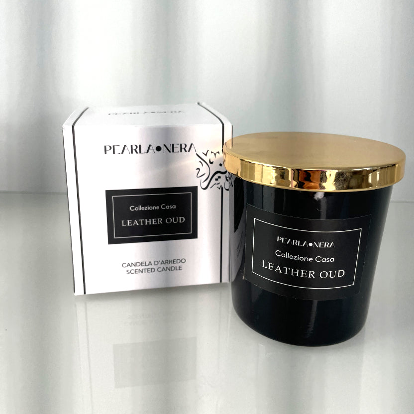 Pearla Nera - Leather Oud Luxury scent candle 200GR