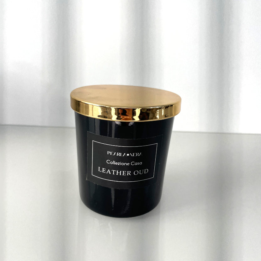 Pearla Nera - Leather Oud Luxury scent candle 200GR